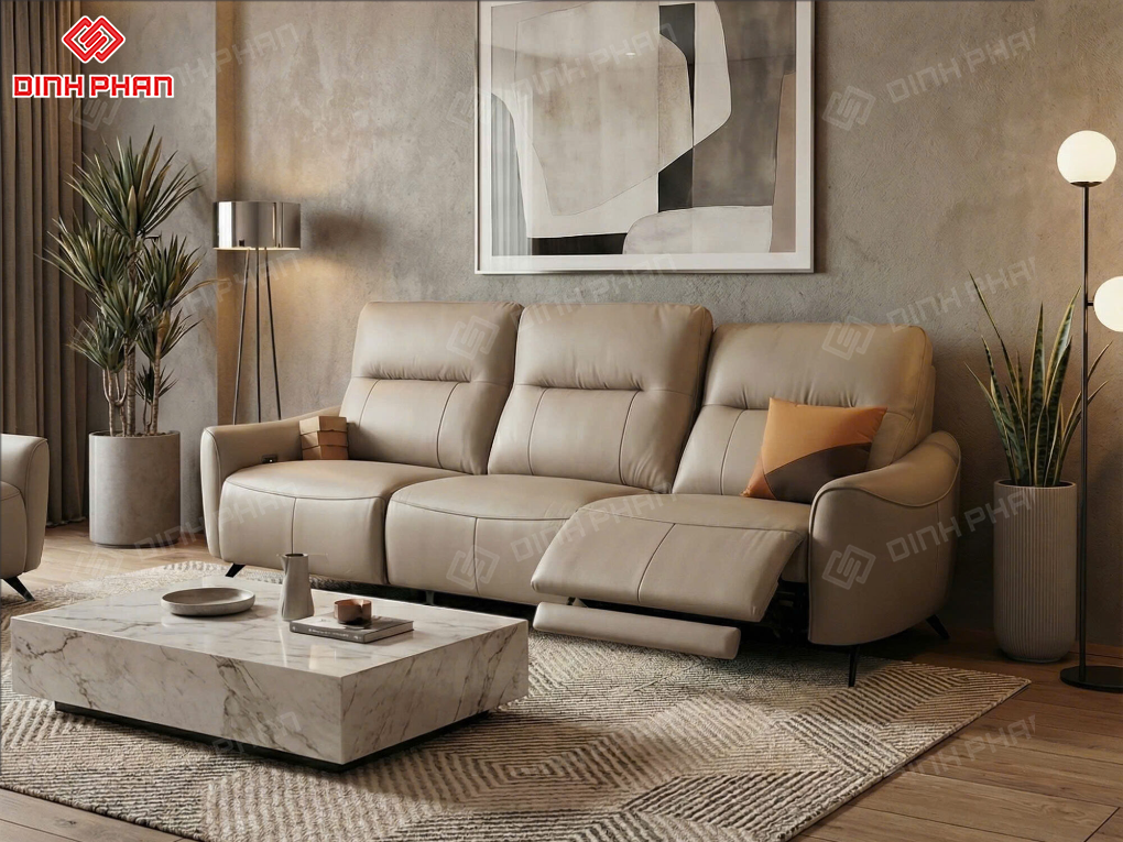 Mẫu sofa da cao cấp tại bmt